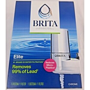 Brita Elite Faucet Mount Water Filter System Chrome 1 System‎ 1 Filter NEW
